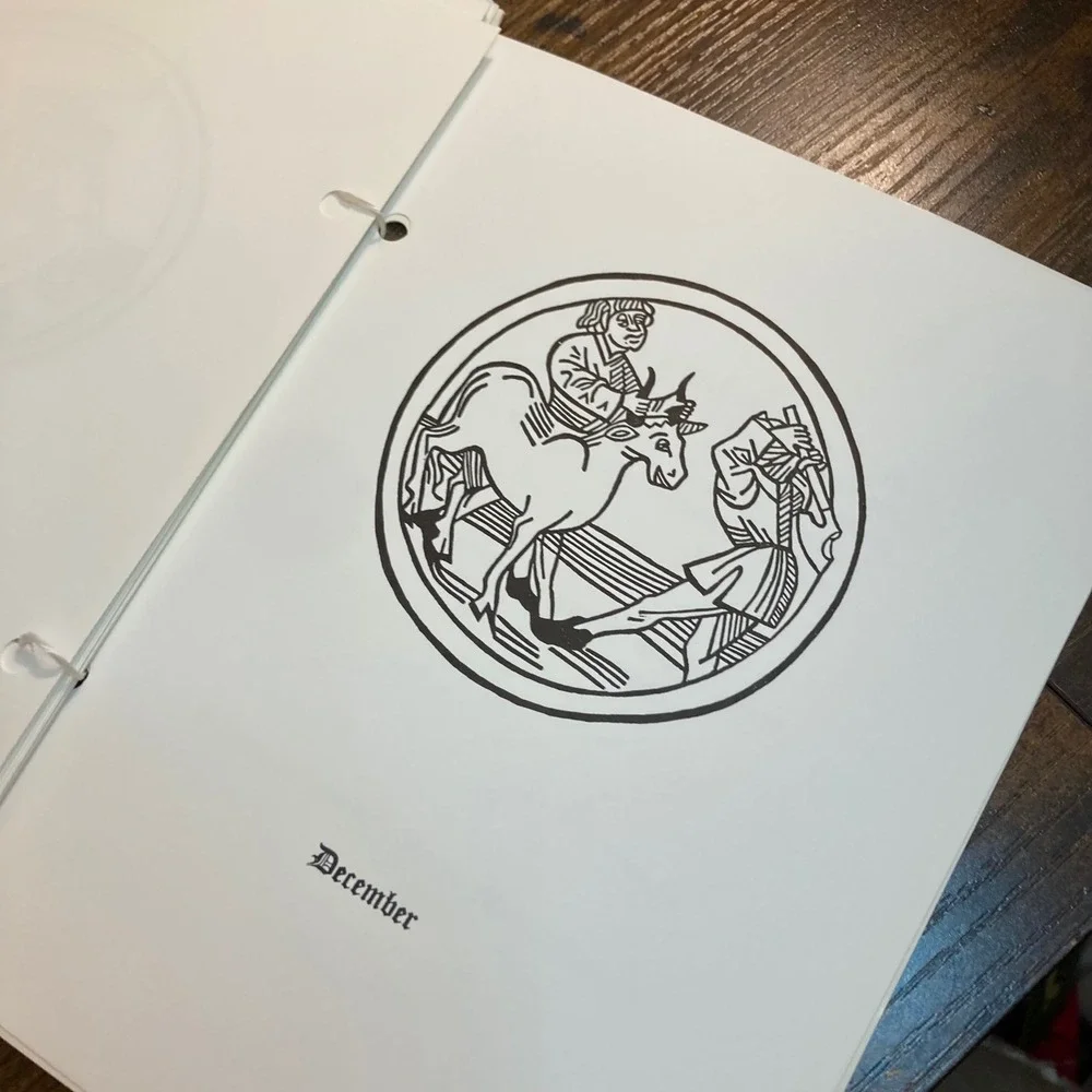 Allen Bjorkman Signed A Small Medieval Coloring Book 1974 Ltd Ed 02/100 Woodcuts